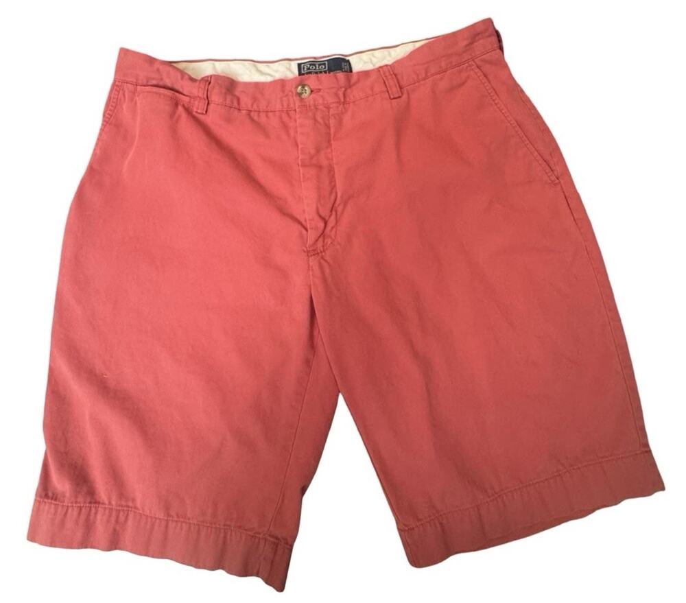 Polo By Ralph Lauren Blue Label Red 100% Cotton Shorts, Size 36